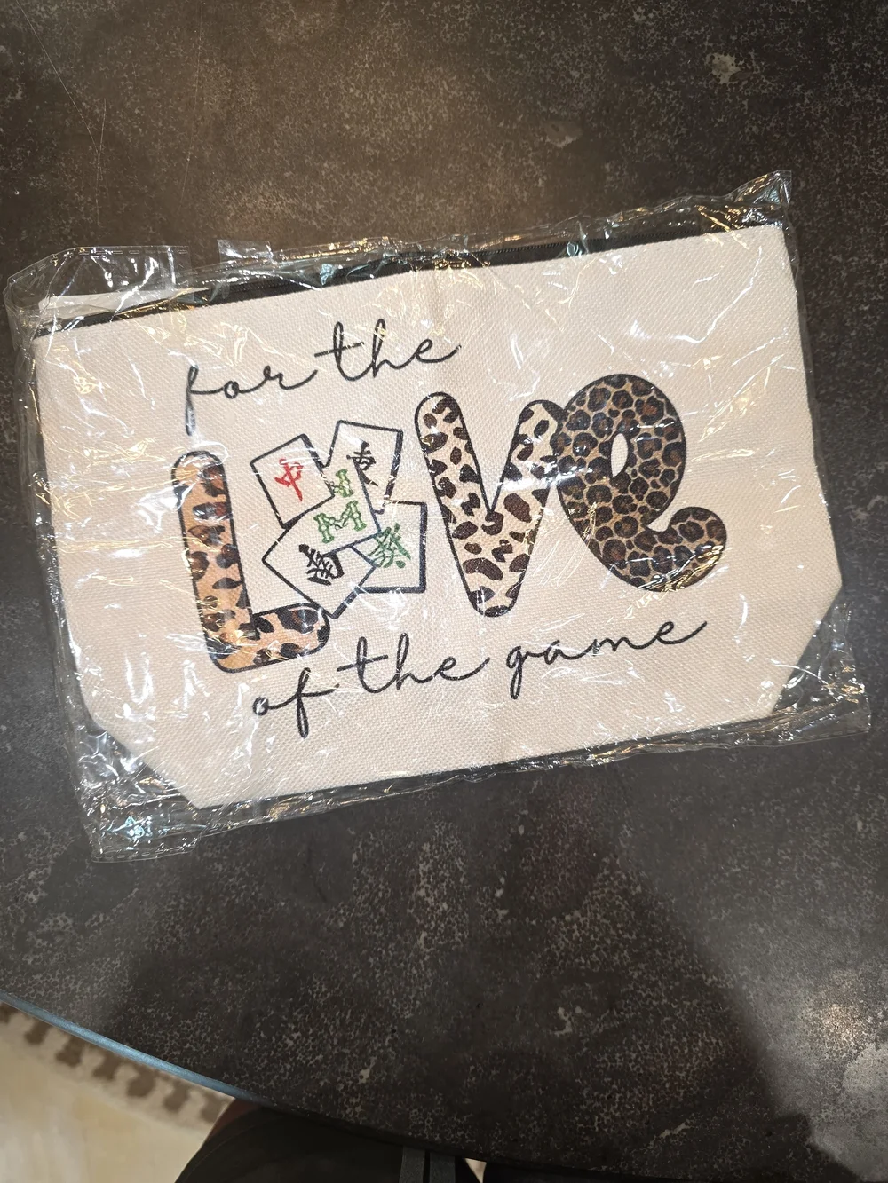 Animal Print  'Love of the Game' Canvas Pouch